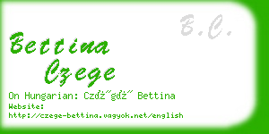 bettina czege business card